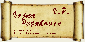 Vojna Pejaković vizit kartica